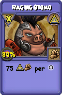 Wizard101 Myth spell card: Raging Otomo, Spell ID 11415