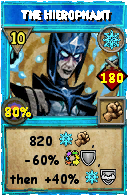Wizard101 Ice spell card: The Hierophant, Spell ID 11810