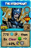 Wizard101 Ice spell card: The Hierophant, Spell ID 11826