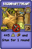 Wizard101 Myth spell card: Legendary Treant, Spell ID 11222