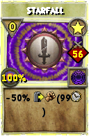 Wizard101 Star spell card: Starfall, Spell ID 12018