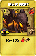 Wizard101 Fire spell card: Blaze Beetle, Spell ID 12021