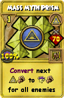 Wizard101 Myth spell card: Mass Myth Prism, Spell ID 12023