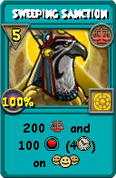 Wizard101 Balance spell card: Sweeping Sanction, Spell ID 12036