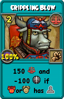 Wizard101 Balance spell card: Crippling Blow, Spell ID 12042