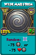 Wizard101 Storm spell card: Wilde Maelstrom, Spell ID 12043