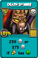 Wizard101 Death spell card: Death Spinner, Spell ID 12045