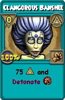 Wizard101 Myth spell card: Clangorous Banshee, Spell ID 12050