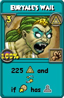 Wizard101 Myth spell card: Euryale's Wail, Spell ID 12055
