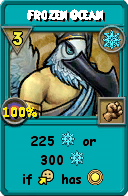 Wizard101 Ice spell card: Frozen Ocean, Spell ID 12060