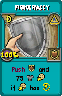Wizard101 Myth spell card: Fierce Rally, Spell ID 12067