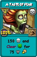 Wizard101 Death spell card: A Taste of Fear, Spell ID 12074