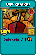Wizard101 Fire spell card: DOT-onation!, Spell ID 12076