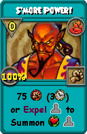 Wizard101 Fire spell card: S'more Power!, Spell ID 12081