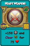 Wizard101 Life spell card: Ready Weapons, Spell ID 12083
