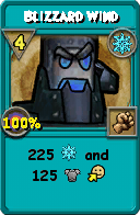 Wizard101 Ice spell card: Blizzard Wind, Spell ID 12086