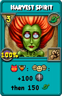 Wizard101 Life spell card: Harvest Spirit, Spell ID 12091