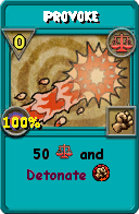 Wizard101 Balance spell card: Provoke, Spell ID 12092