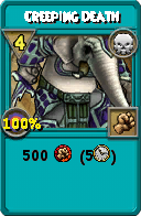 Wizard101 Death spell card: Creeping Death, Spell ID 12093