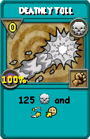 Wizard101 Death spell card: Deathly Toll, Spell ID 12095