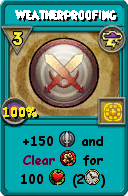 Wizard101 Storm spell card: Weatherproofing, Spell ID 12096