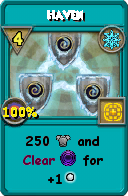 Wizard101 Ice spell card: Haven, Spell ID 12097