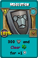 Wizard101 Ice spell card: Resolution, Spell ID 12099