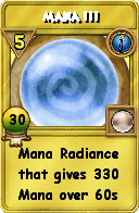 Wizard101 Cantrips spell card: Mana III, Spell ID 12103