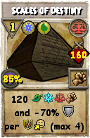 Wizard101 Balance spell card: Scales of Destiny, Spell ID 12105