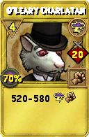 Wizard101 Storm spell card: O'Leary Charlatan, Spell ID 12113