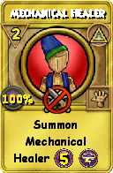 Wizard101 Myth spell card: Mechanical Healer, Spell ID 12114