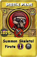 Wizard101 Myth spell card: Skeletal Pirate, Spell ID 12116