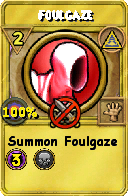 Wizard101 Myth spell card: Foulgaze, Spell ID 12127