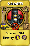 Wizard101 Myth spell card: Old Smokey, Spell ID 12134