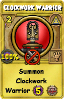 Wizard101 Myth spell card: Clockwork Warrior, Spell ID 12140