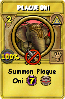 Wizard101 Myth spell card: Plague Oni, Spell ID 12147