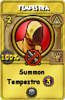 Wizard101 Myth spell card: Tempestra, Spell ID 12149