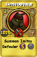 Wizard101 Myth spell card: Imitsu Defouler, Spell ID 12154