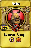 Wizard101 Myth spell card: Usegi, Spell ID 12156