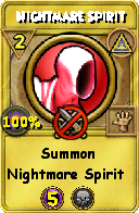 Wizard101 Myth spell card: Nightmare Spirit, Spell ID 12163