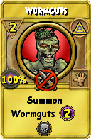 Wizard101 Myth spell card: Wormguts, Spell ID 12166