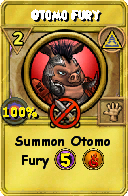 Wizard101 Myth spell card: Otomo Fury, Spell ID 12174