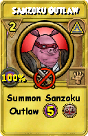 Wizard101 Myth spell card: Sanzoku Outlaw, Spell ID 12189