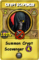 Wizard101 Myth spell card: Crypt Scavenger, Spell ID 12194