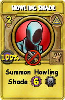 Wizard101 Myth spell card: Howling Shade, Spell ID 12195