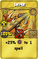 Wizard101 Sun spell card: Sniper, Spell ID 12197