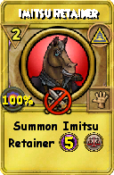 Wizard101 Myth spell card: Imitsu Retainer, Spell ID 12199