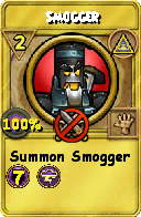 Wizard101 Myth spell card: Smogger, Spell ID 12201
