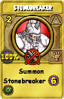 Wizard101 Myth spell card: Stonebreaker, Spell ID 12203