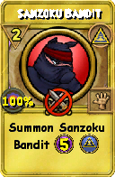 Wizard101 Myth spell card: Sanzoku Bandit, Spell ID 12204